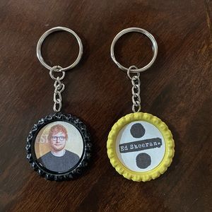 Ed Sheeran Bottle Cap Keychains